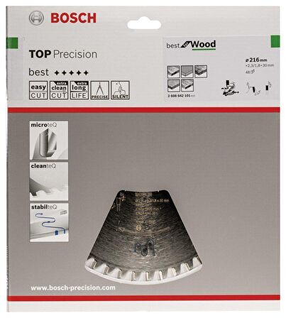 Bosch Best Sessiz 216*30 mm 48 Diş Ahşap Testeresi 2608642101